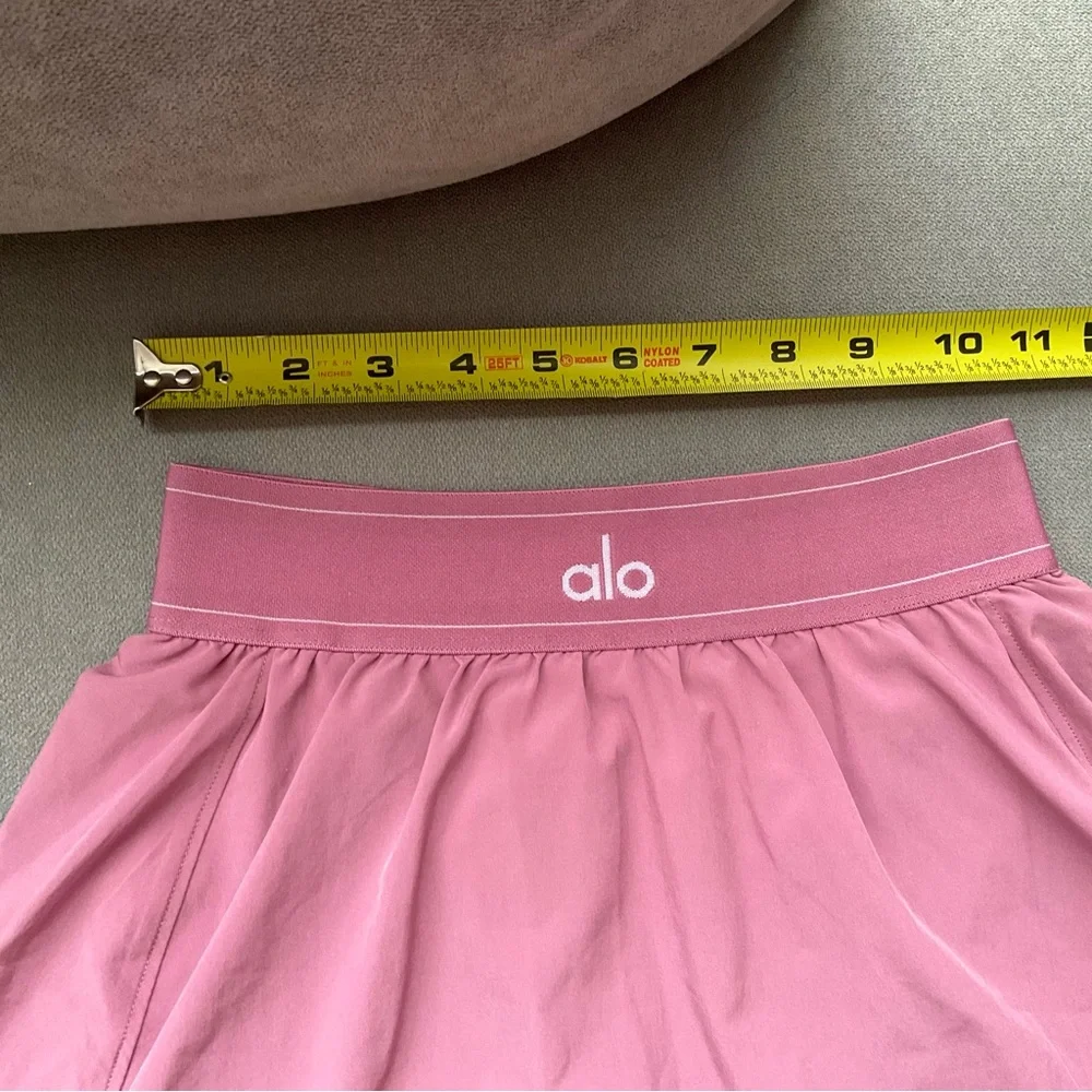 Alo Yoga Match Point Tennis Skirt Pink Wild Rose XS